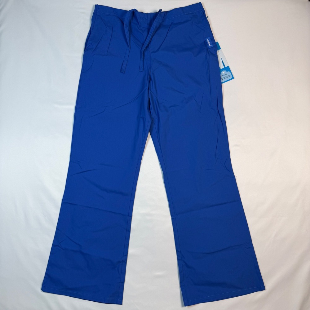 Landau Essentials Blue Scrub Pants Classic Fit Fade Resistant‎ 8335 SML NEW